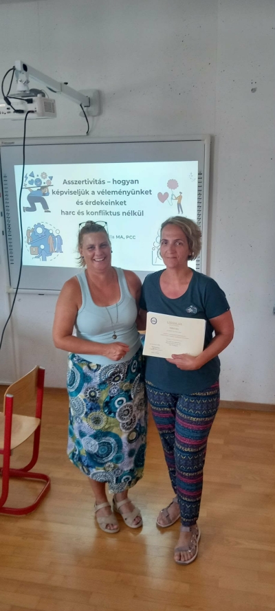 Certificate átadása
